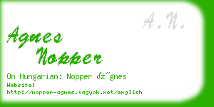 agnes nopper business card
